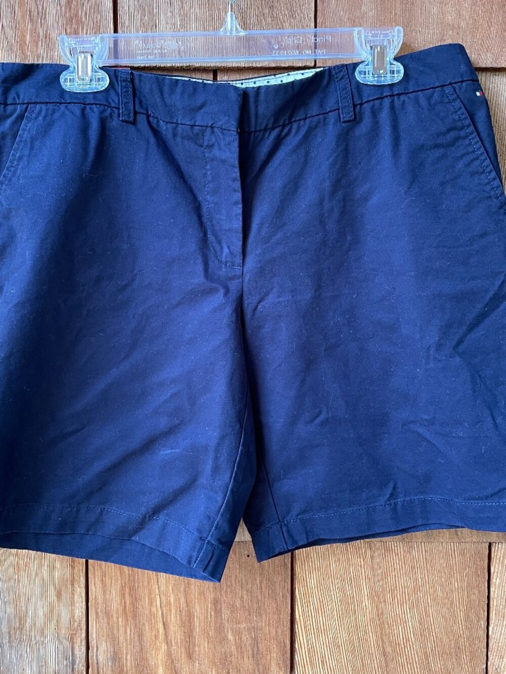 NWT Tommy Hilfiger Twill Casual Navy Blue Cotton Short in Women's 12